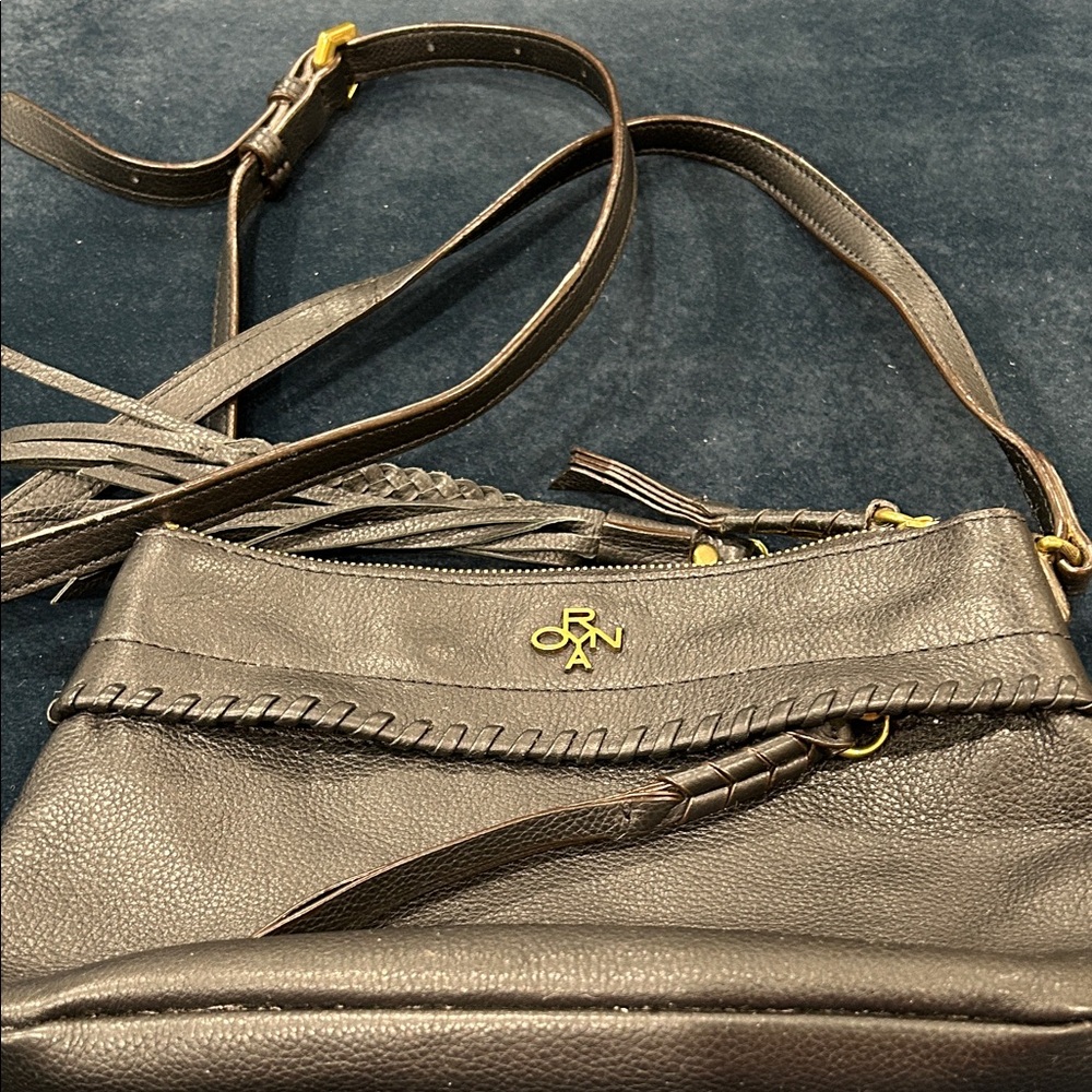 Chic Black Crossbody Bag with Braided Detail